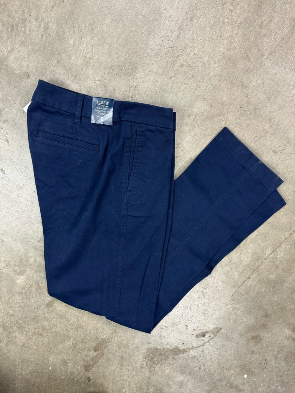 NWT J. Crew High-Rise Girlfriend Navy Blue Chino
